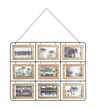 Cadre pêle-mêle multivues recto/verso 18 photos avec chaîne 64 x 50  cm