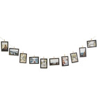 Pèle mêle 10 cadre photos 10 x 15 cm à suspendre avec pinces et corde