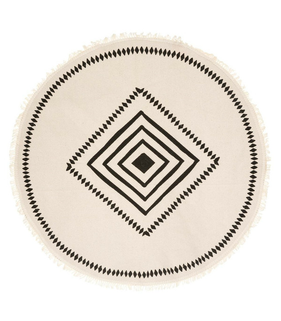 Tapis décoratif en coton imprimé d 90 cm