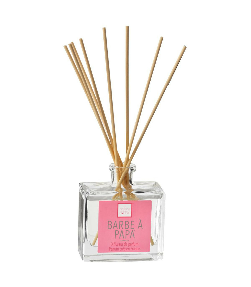 Diffuseur de parfum barbe à papa 160 ml avec 8 bâtonnets