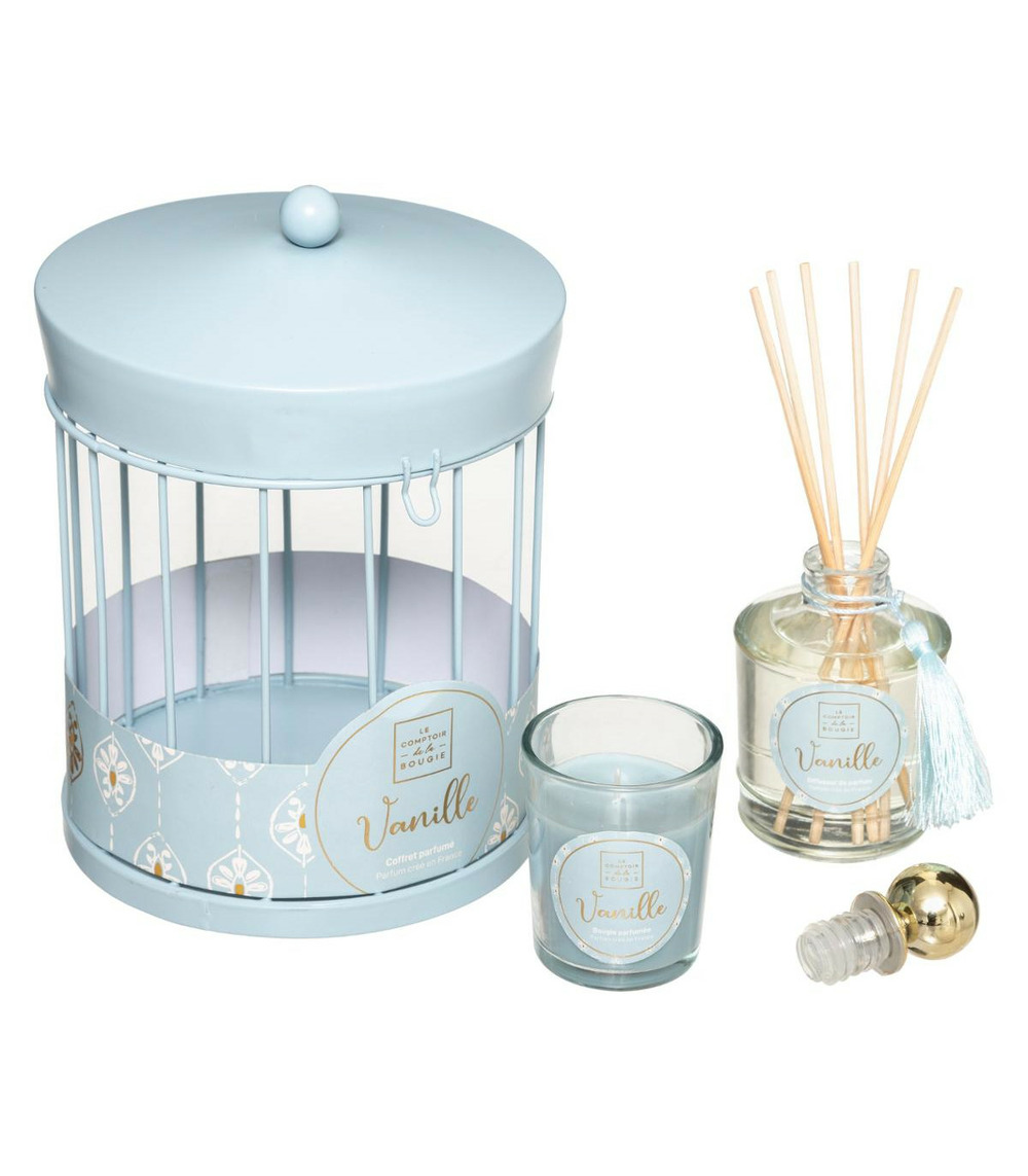 Coffret Senteur Zen Diffuseur parfum et 6 Bâtonnets, 1 bougie parfumée pot  en verre , 1 Bouddha et accessoires - Senteurs - Déc