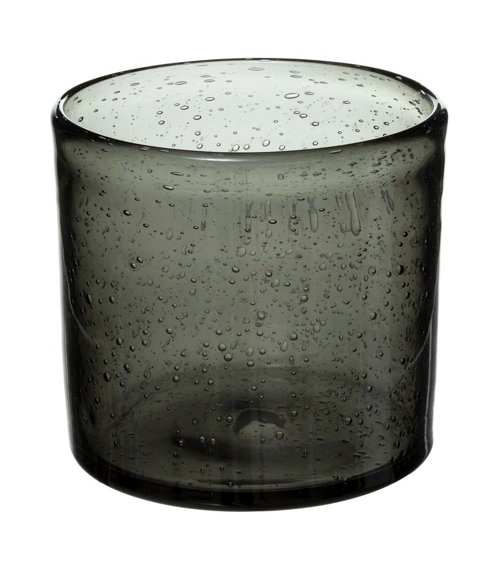 Photophore en verre avec bulles d 12.4 cm