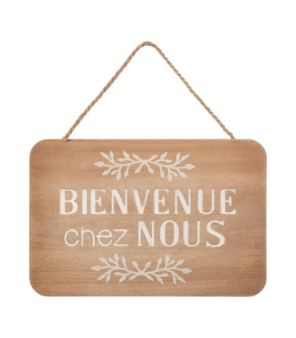 Plaque de porte en bois 25 x 17 cm