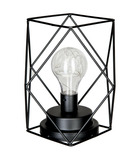 Lampe en métal filaire noir microled h 18 cm