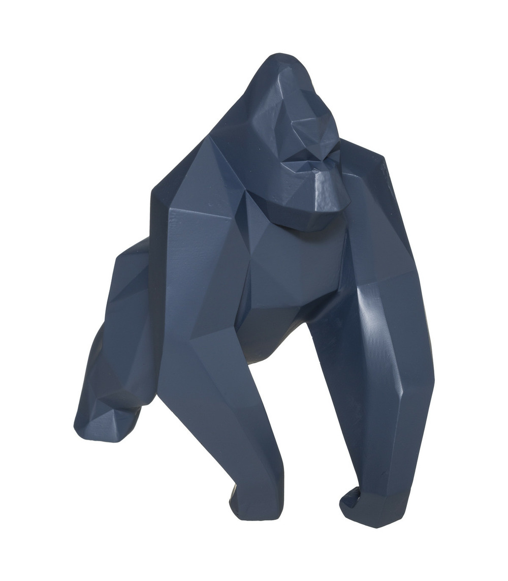 Objet déco gorille origami en résine h 19.5 cm