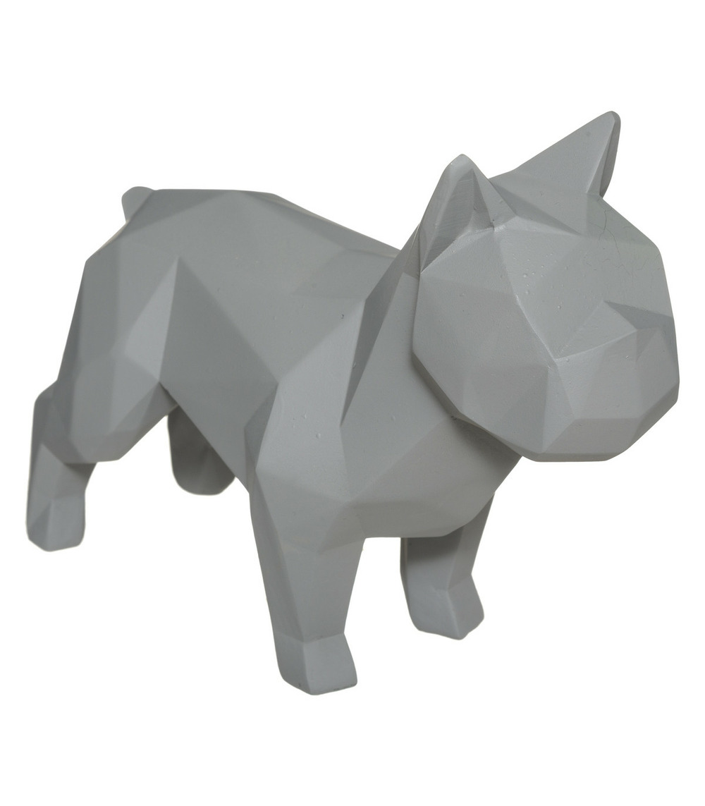 Objet déco chien origami en résine  l 24.5 cm