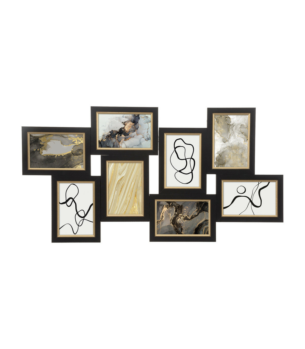 Pêle-mêle multivues 8 photos en bois et verre 69.7 x 36.5 cm