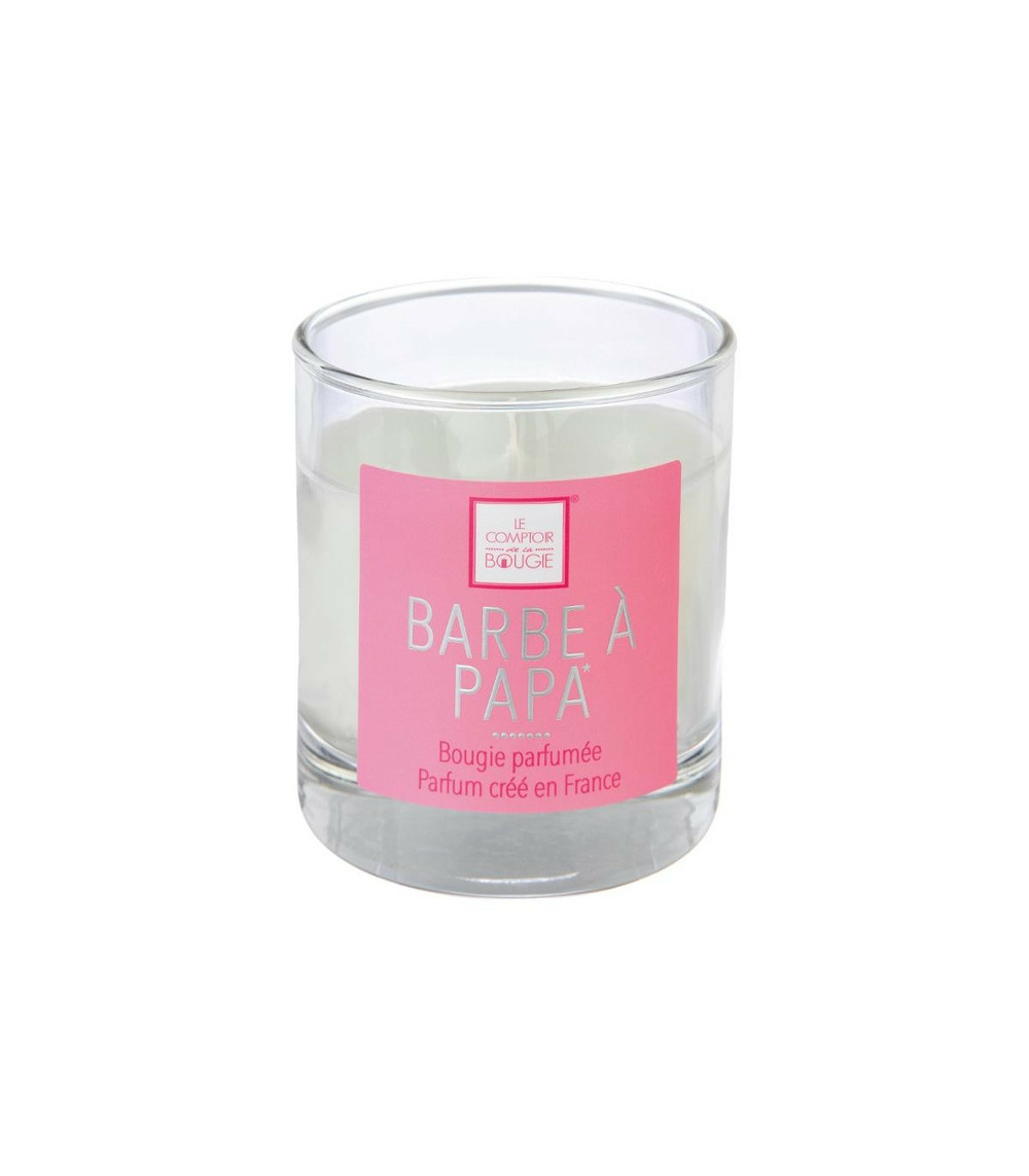 Bougie parfumée barbe à papa pot en verre 190 g