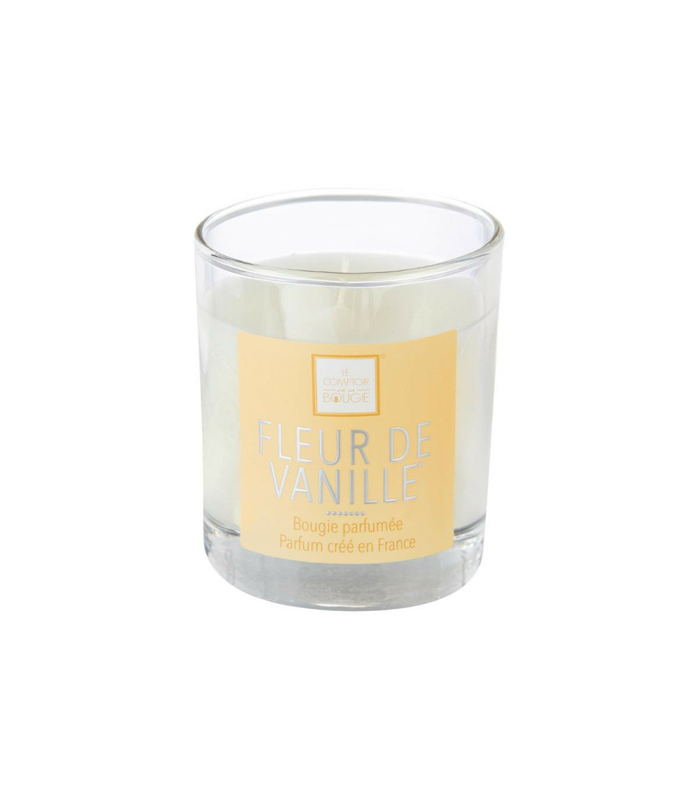 Bougie parfumée fleur de vanille pot en verre 190 g