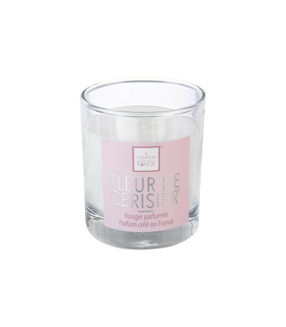Bougie parfumée fleur de cerisier pot en verre 190 g