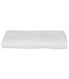 Serviette de toilette en coton blanc tissu éponge 50 x 90 cm