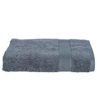 Drap de bain en coton gris foncé tissu éponge 70 x 130 cm