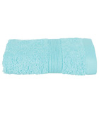 Serviette de toilette en coton bleu aqua tissu éponge 30 x 50 cm