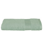 Serviette de toilette en coton vert céladon tissu éponge 50 x 90 cm