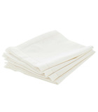 Lot de 4 serviettes de table en coton blanc 40 x 40 cm