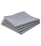 Lot de 4 serviettes  de table en coton gris clair 40 x 40 cm