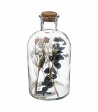 Fleurs séchées dans bouteille en verre d 10  x h 21 cm