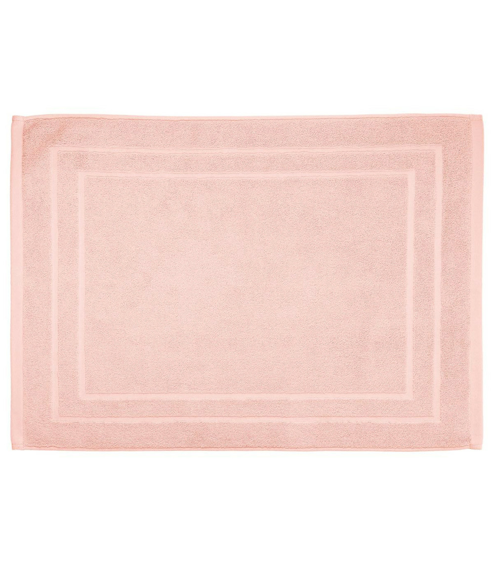 Tapis de salle de bain en coton rose 50 x 70 cm