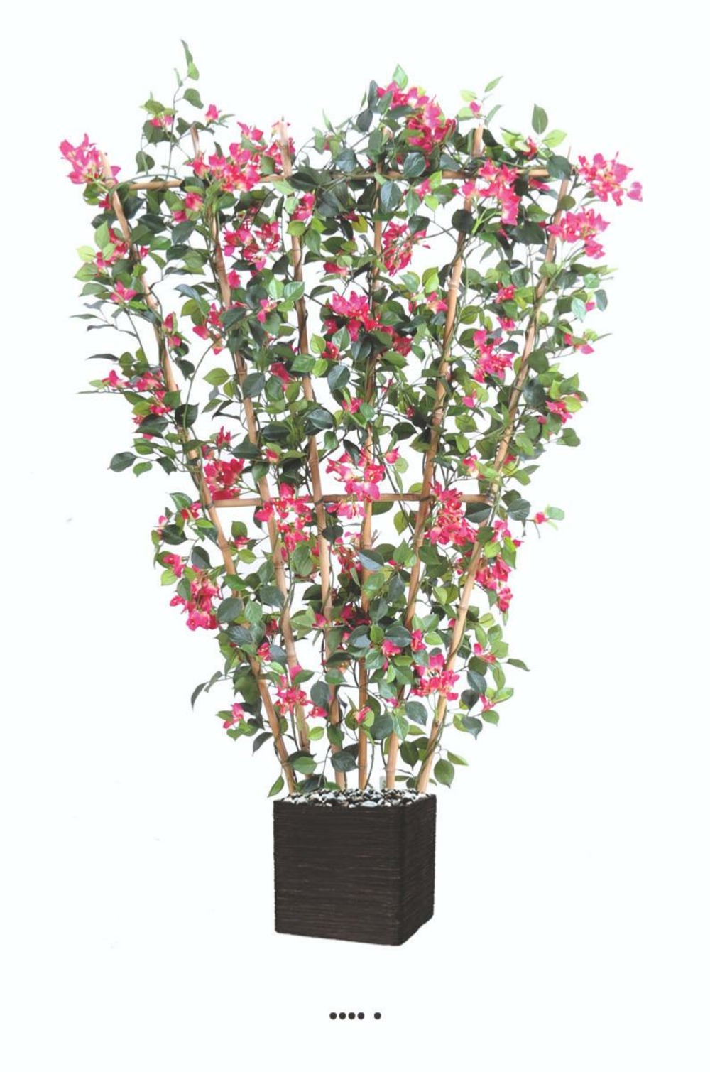 Bougainvillier palissade 6 cannes en pot artificiel h 130 cm fuschia