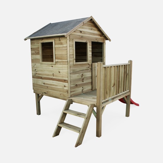 Maisonnette en bois 2m² - magnolia - cabane pour enfant en pin autoclave