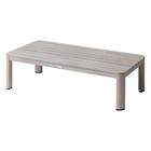 Table basse de jardin rectangulaire "jauca" gris boisé 120x64x35cm en aluminium traité époxy