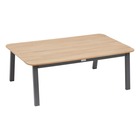 Table basse de jardin rectangulaire "oriengo" graphite 100x60x35cm en acacia certifié fsc