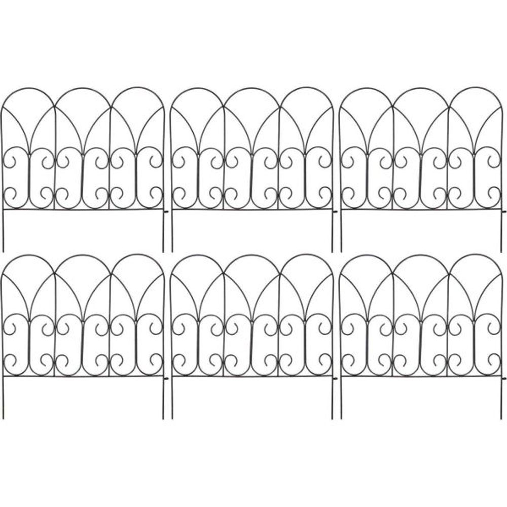 Bordure de jardin métal volutes lot de 6