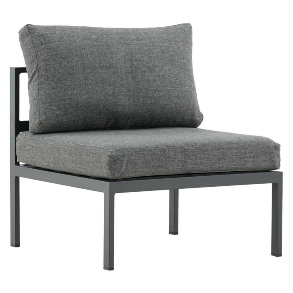 Module canapé de jardin copacabana 74cm noir