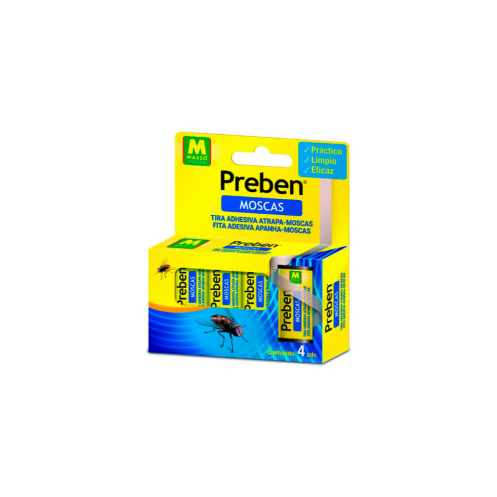 4 x bandes attrape-mouches masso - 06274