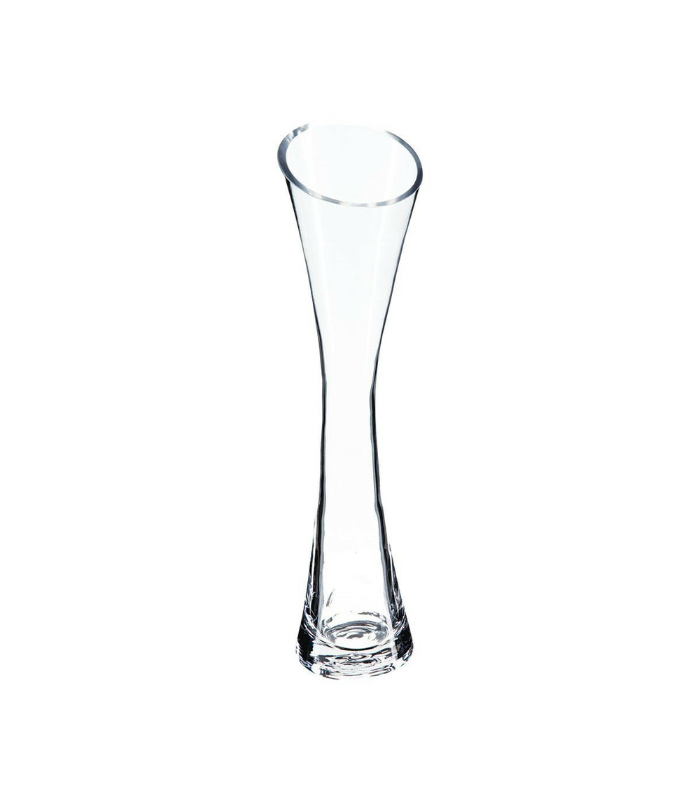 Vase soliflore évasé en verre h 30 cm