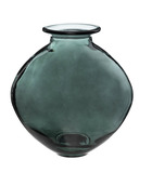 Vase en verre recyclé vert d. 24 x h. 26 cm