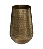 Vase en métal doré martelé h 23 cm