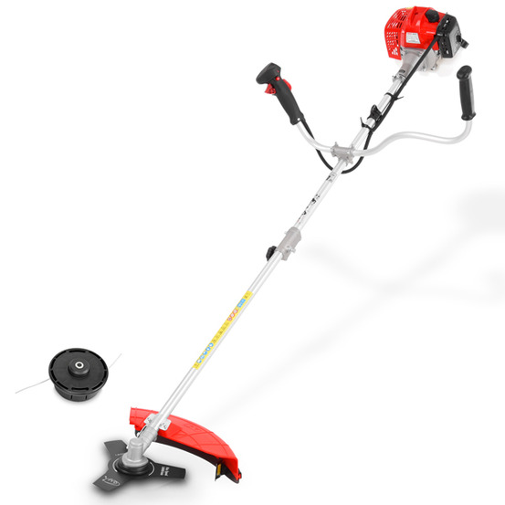 H 128 bts debroussailleuse essence systeme de coupe a 2 fils et couteau a 3 dents