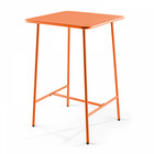 Table de bar acier orange