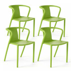 Lot de 4 chaises en plastique vert