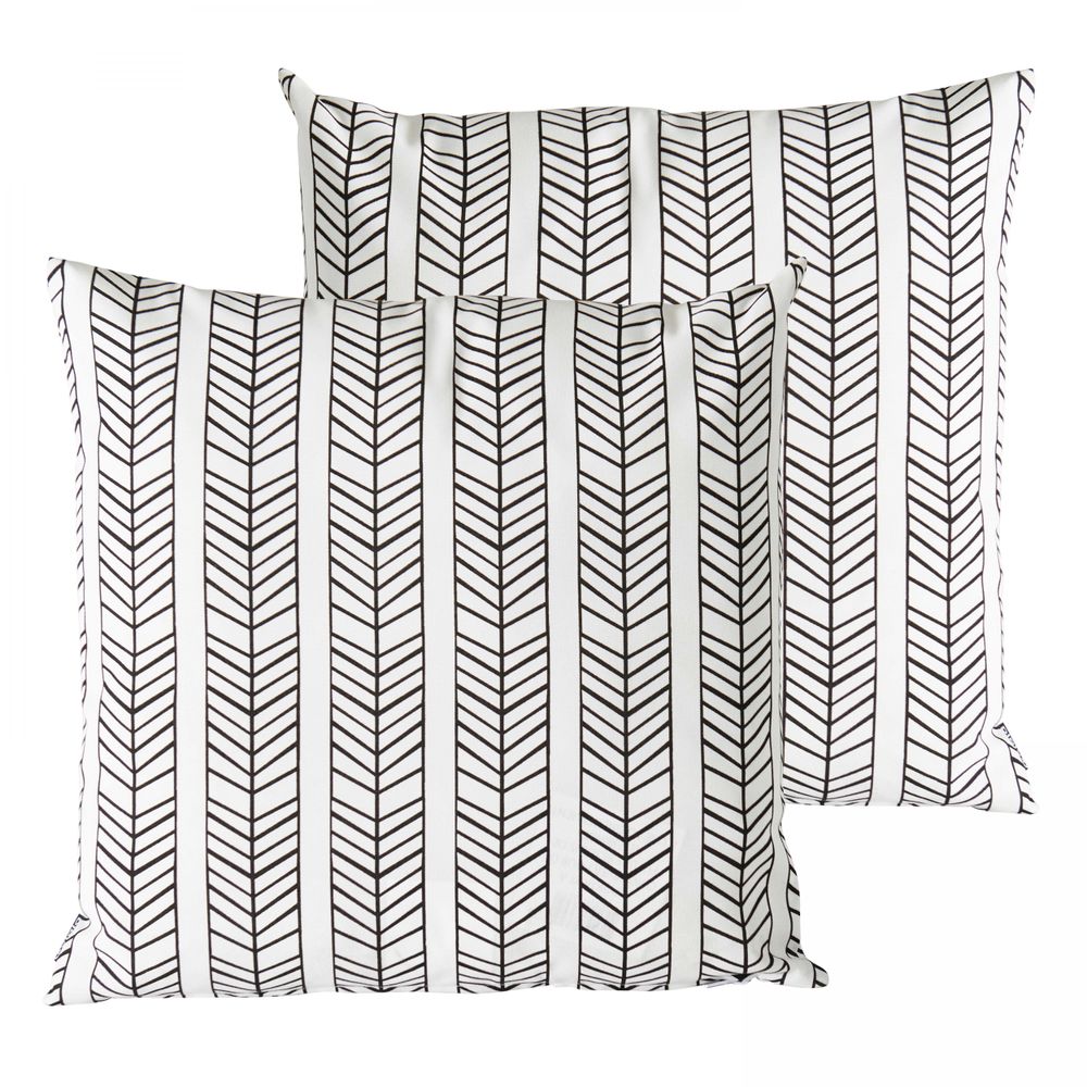 Lot de 2 coussins carrés polyester tembu 45x45x8 cm | Truffaut