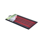 Tapis absorbant 2-en-1 extérieur et intérieur | tapis protection de sol anti-poussière anti-saletés |  | rouge | 40 x 68