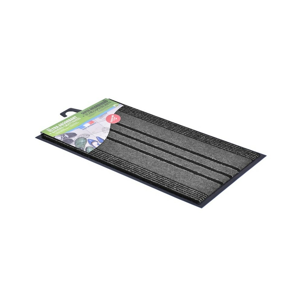 Tapis absorbant 2-en-1 extérieur et intérieur | tapis protection de sol anti-poussière anti-saletés | | noir | 60 x 91 c