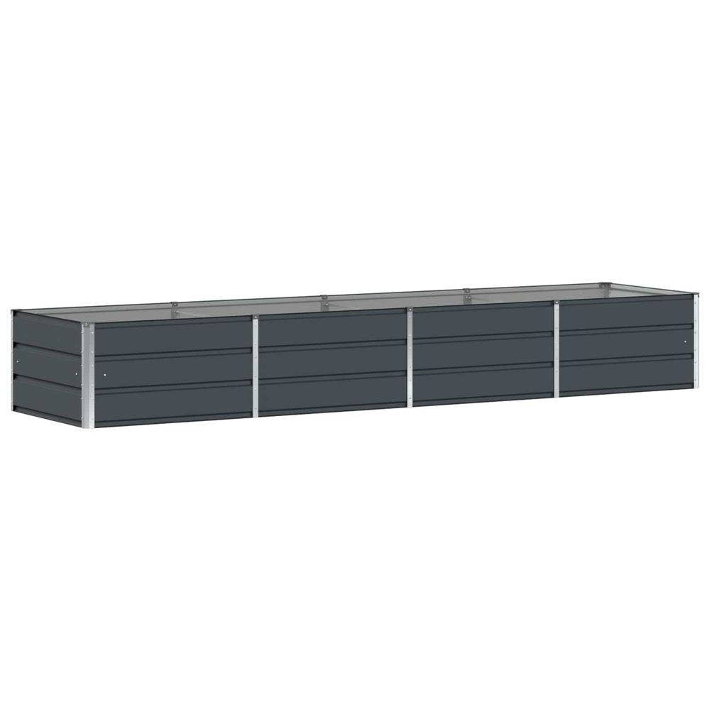 Jardinière anthracite 320 x 80 x 45 cm acier