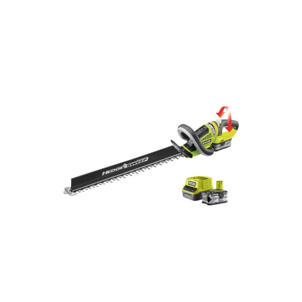 Taille-Haies RYOBI OHT1845 18V OnePlus - Lame Diamant 45 Cm, Batterie 2.0Ah Incluse - Pour Jardin