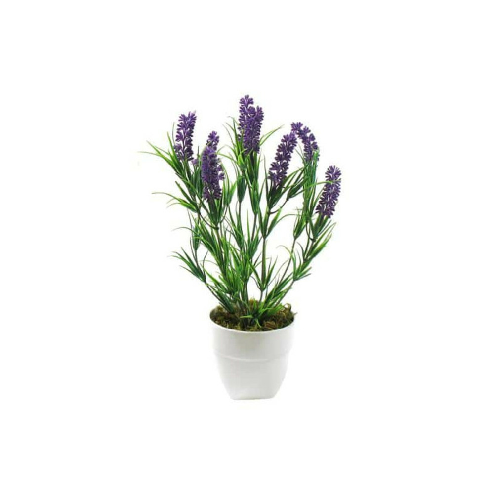 Pot de lavande artificielle 9 brins 35cm Truffaut