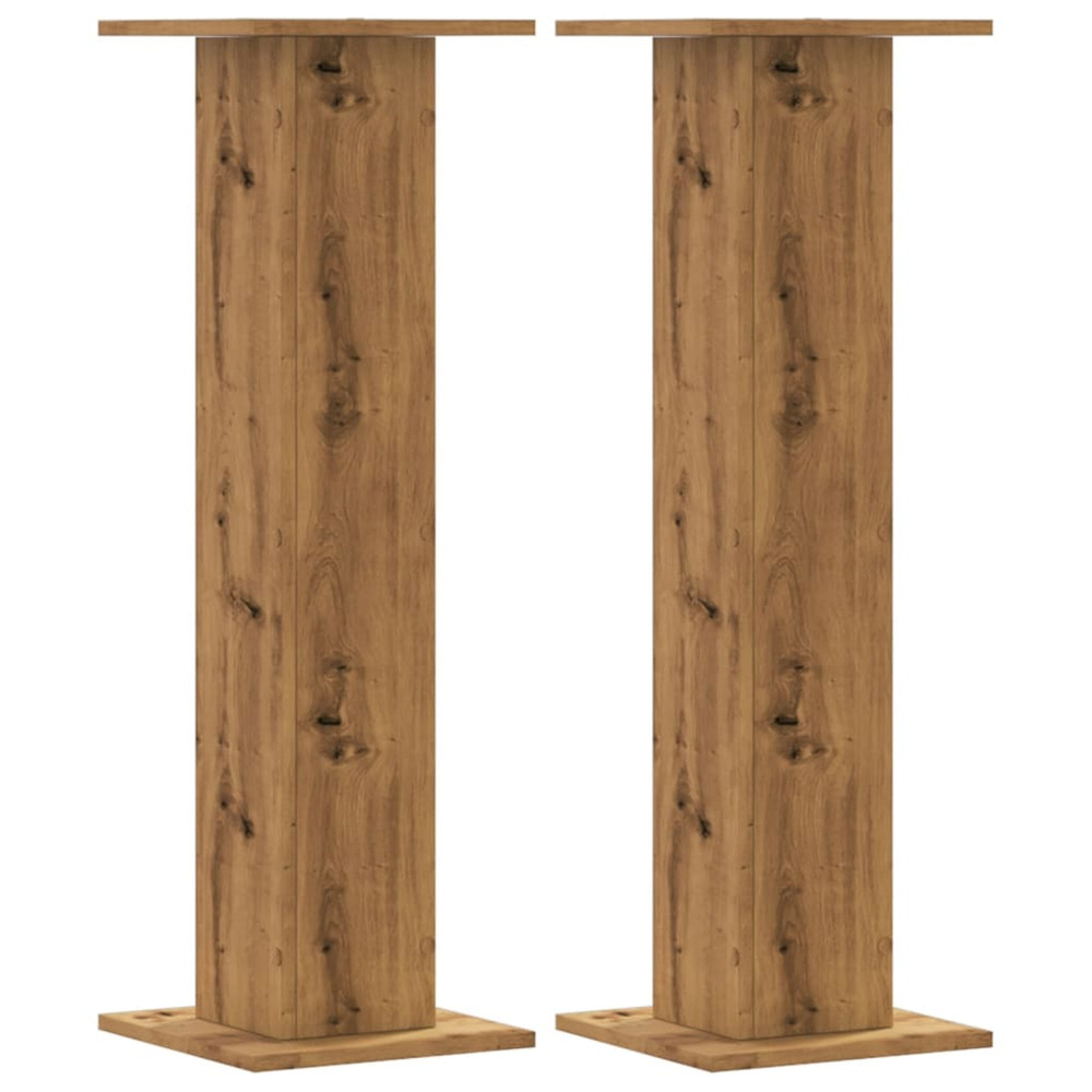 Supports pour plantes 2 pcs chêne artisanal bois d'ingénierie