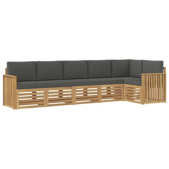 Ensemble de canapés d'extérieur 6 pc blanc et anthracite