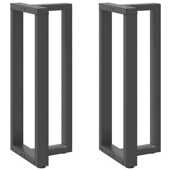 Pieds de table de bar en t, 2 pièces, anthracite, 50 x 35 x (100-101) cm, acier