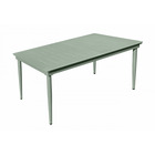 Table de jardin rectangulaire extensible 10 personnes inari en aluminium vert 240x100xh75cm- meuble de jardin