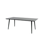 Table de jardin rectangulaire 8 personnes inari noir aluminium 200x100cm -meuble de jardin