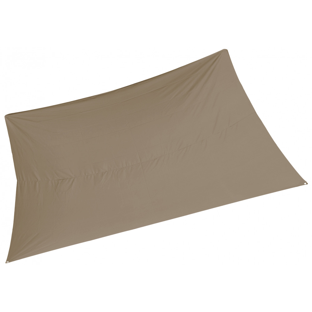 Voile d'ombrage rectangle 3x4m taupe
