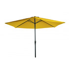 Parasol rond 3m jaune solaire aluminium et polyester - mobilier de jardin - parasol droit