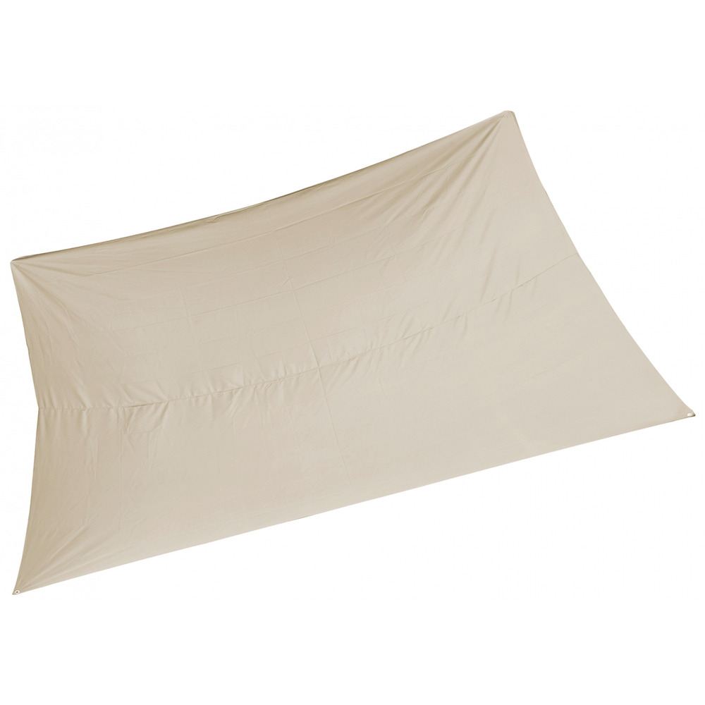 Voile d'ombrage rectangle 3x4m beige