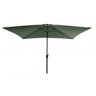 Parasol rectangulaire 2x3m kaki aluminium et polyester avec manivelle - parasol droit - mobilier de jardin